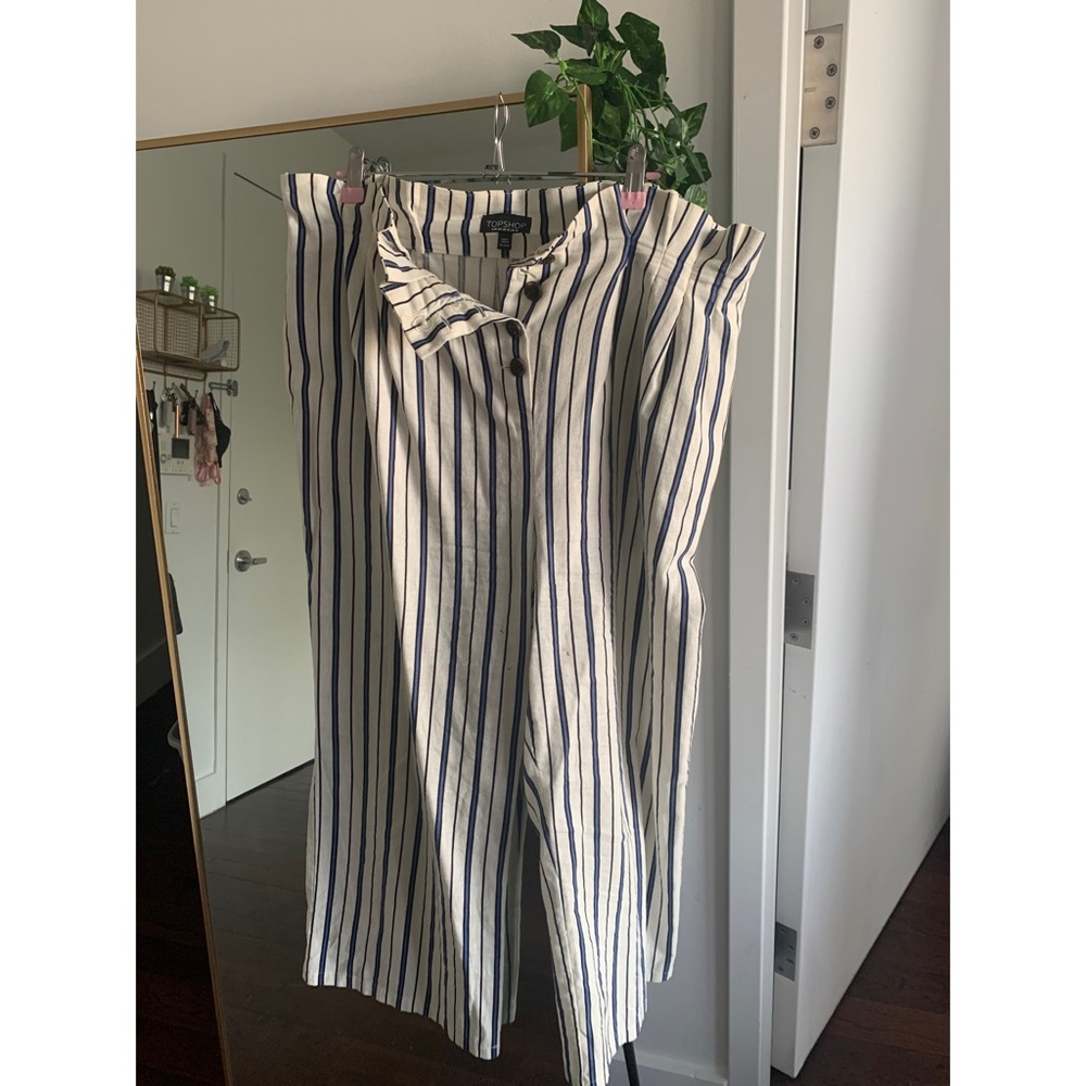 Striped Topshop Linen Pants